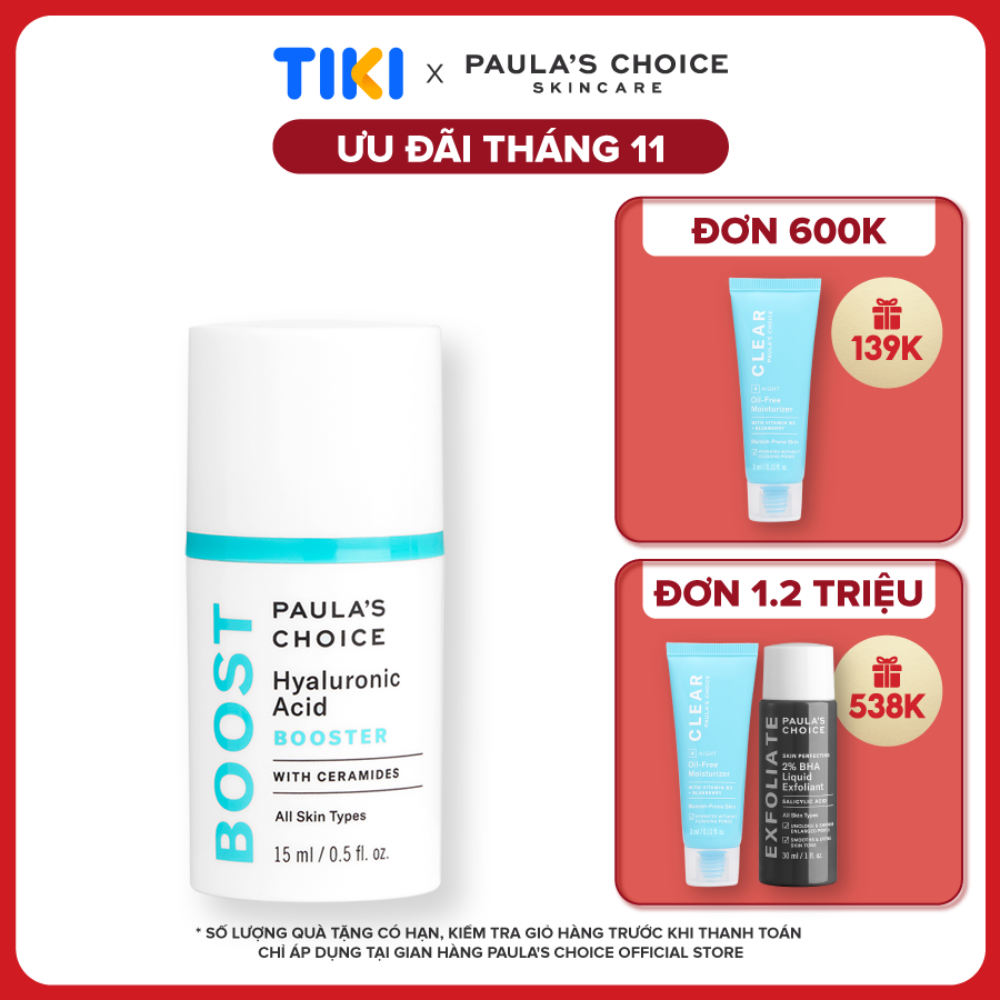 Tinh chất cấp nước làm căng bóng da Paula’s Choice Hyaluronic Acid Booster 7860