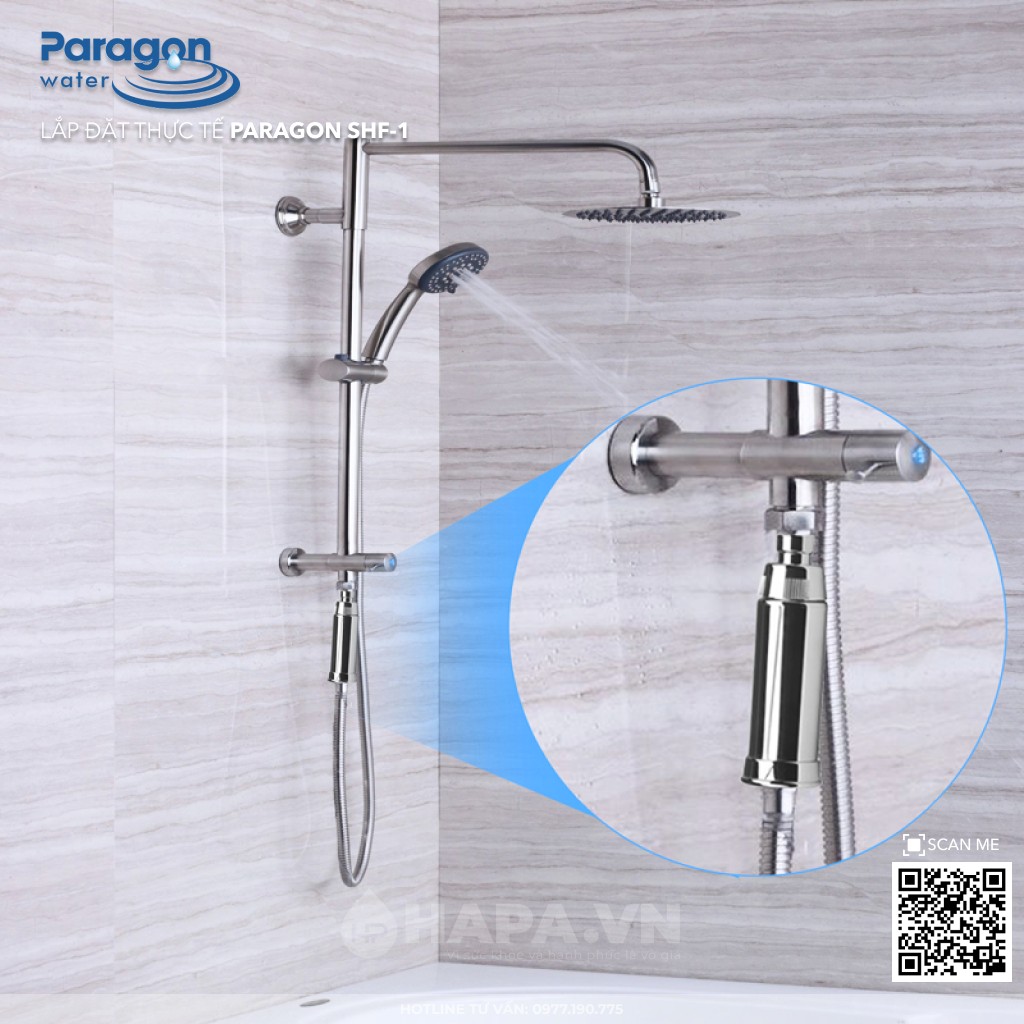 Bộ Lọc Nước Vòi Sen Tắm Nóng Lạnh 3M SFKC01-CN1 | 3M HSF-IS Tự Lắp Đặt Dễ Dàng, Thay Lõi Đơn Giản - Hàng Chính Hãng