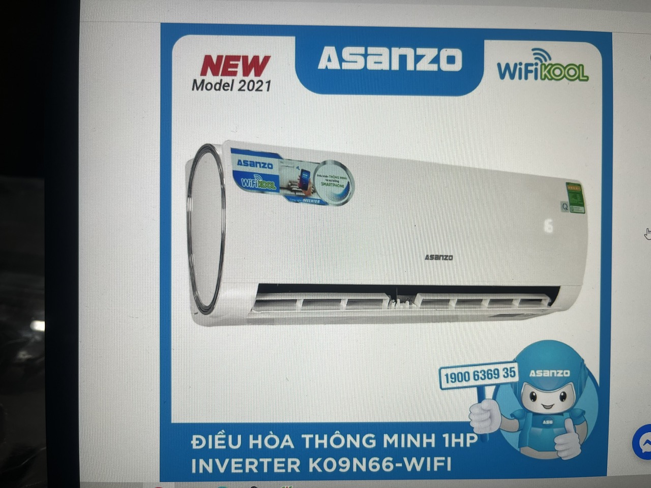 Máy Lạnh Inverter Asanzo K9 - Hàng Chính Hãng