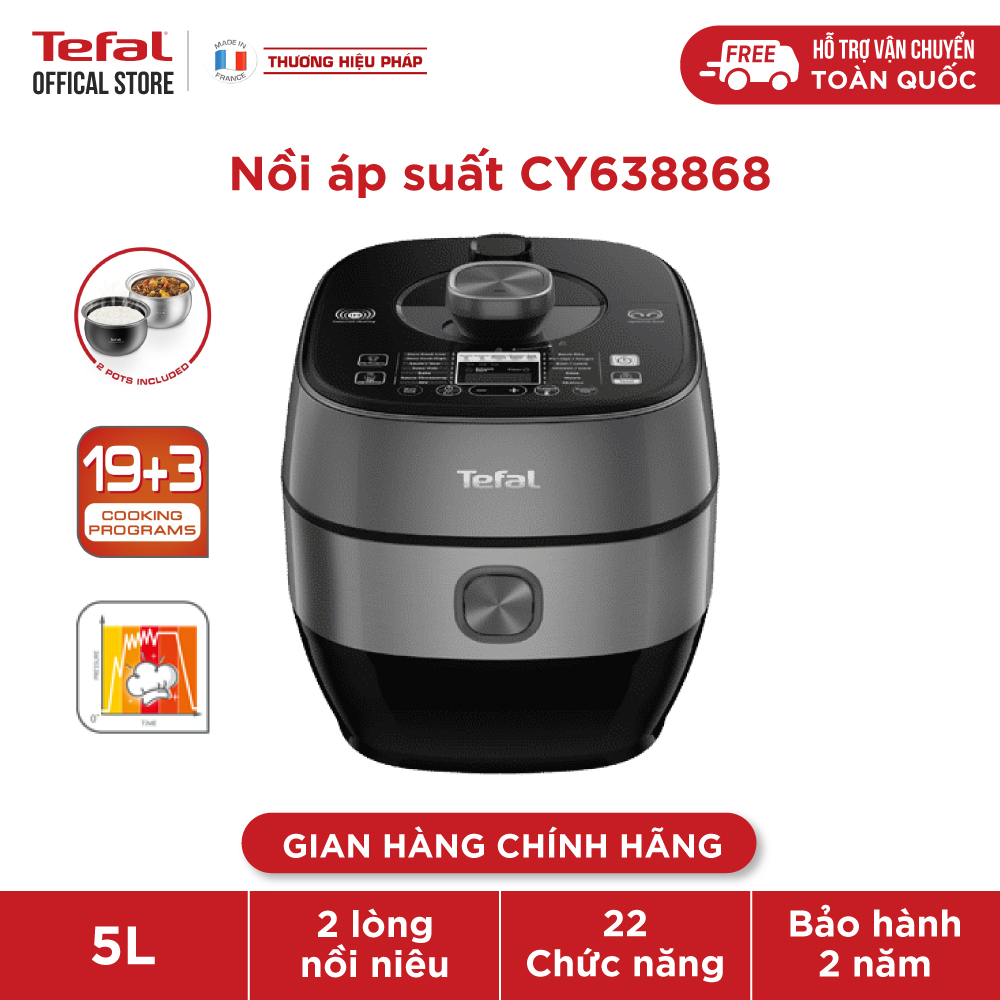 Nồi áp suất điện đa năng 5L cao tần Tefal CY638868 - Hàng chính hãng