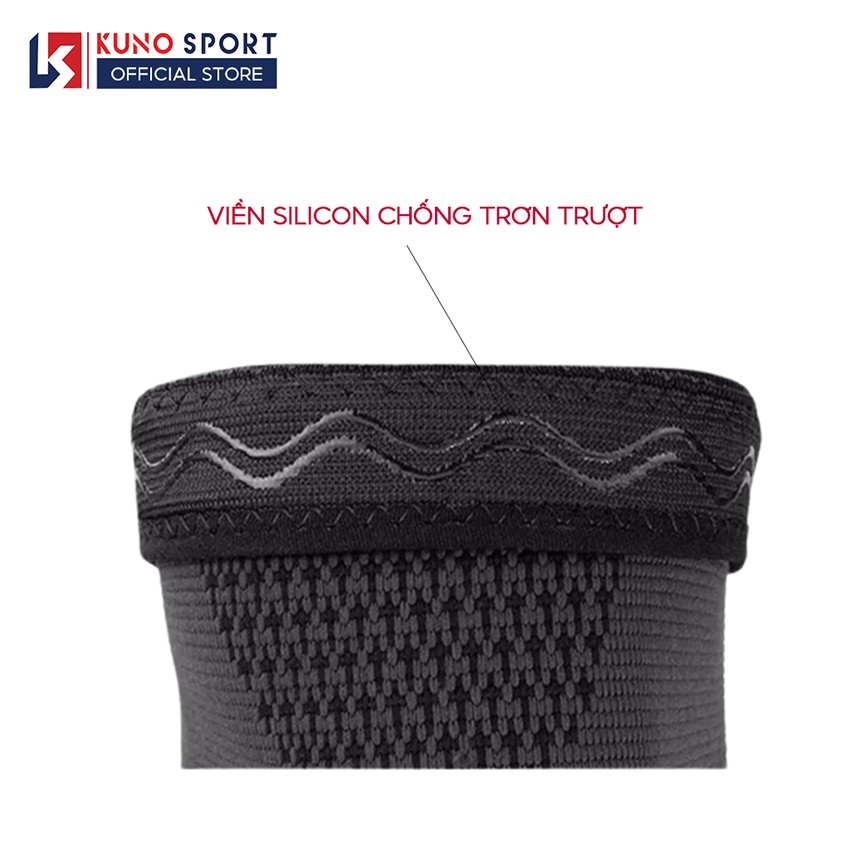 Bó gối chơi thể thao KUNO chất liệu đàn hồi co dãn bốn chiều, băng bảo vệ đầu gối cao cấp - KN09