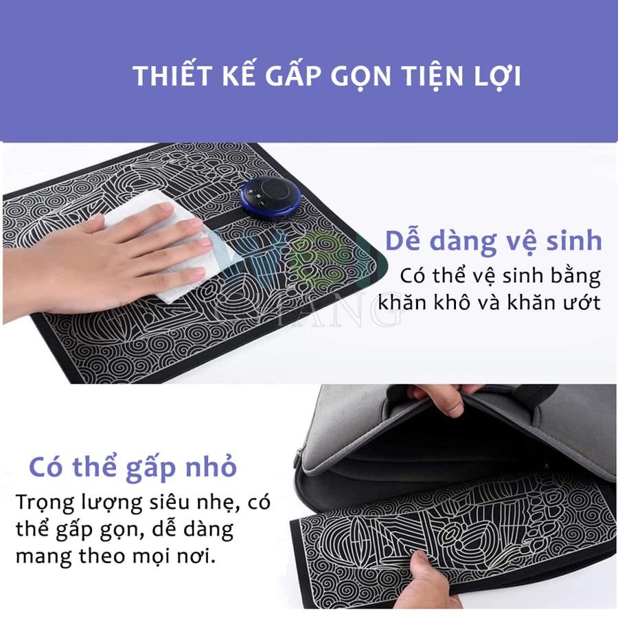 Thảm Massage Chân EMS Giúp Lưu Thông Khí Huyết, Giảm Đau Mỏi Chân, Chăm Sóc Sức Khỏe, Pin Sạc, MXC2