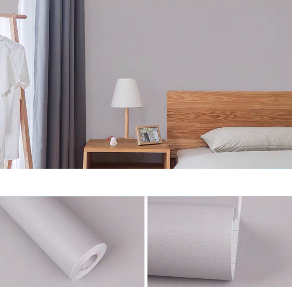 Combo 10 mét giấy dán tường, decal dán tường trang trí nhà cửa XÁM NHẠT NHÁM khổ 45cm