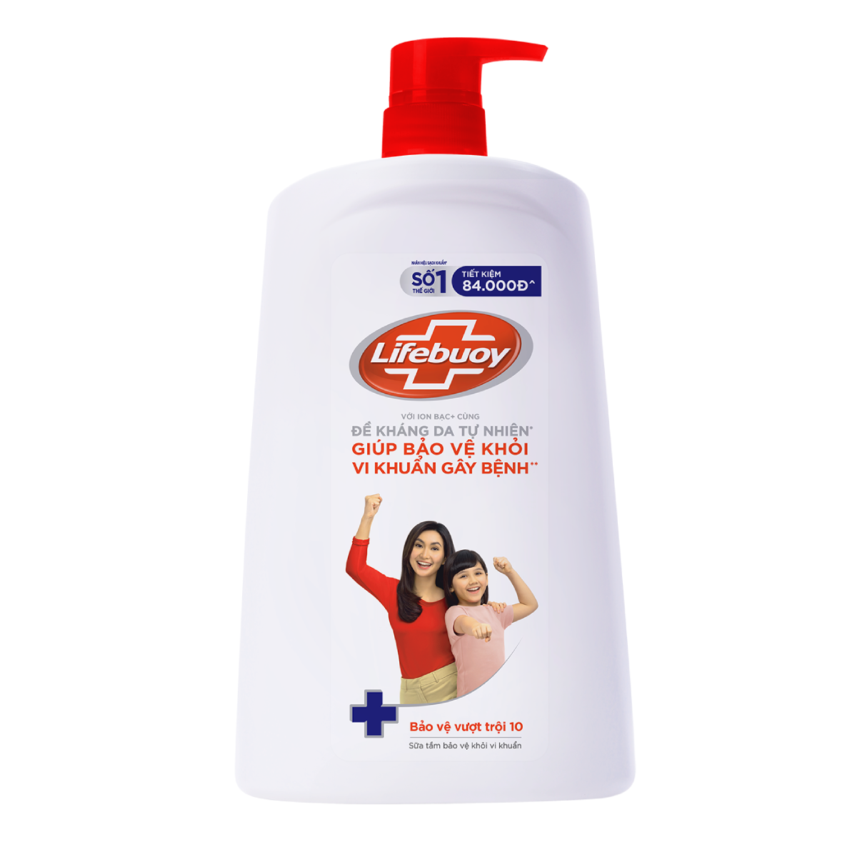 Sữa Tắm Lifebuoy Sạch Khuẩn Bảo Vệ Vượt Trội Mạnh Mẽ Chứa Ion Bạc+ Hỗ Trợ Cùng Đề Kháng Da Tự Nhiên Chai 1000G