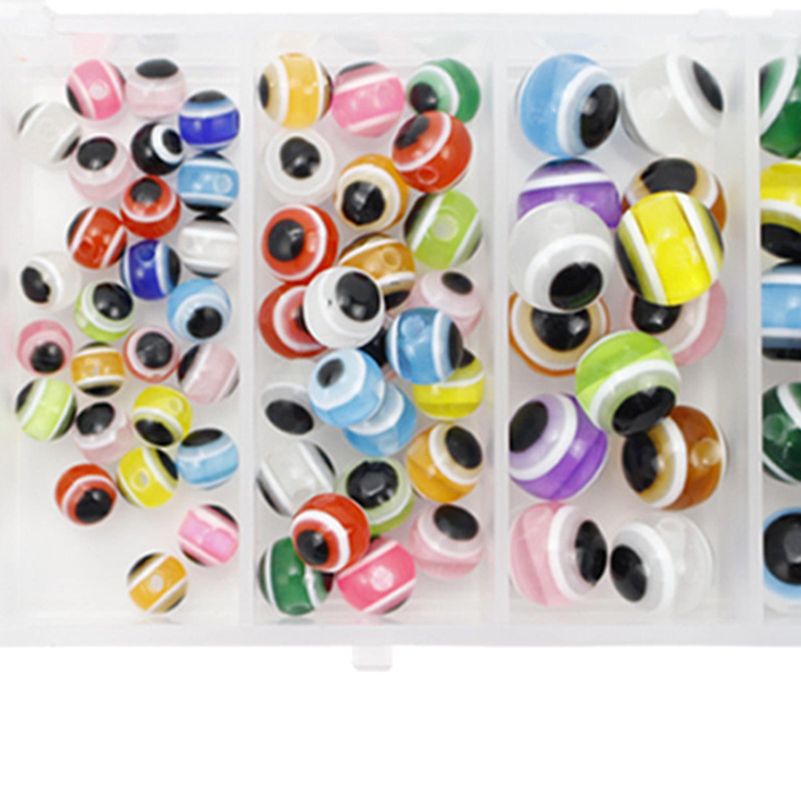 100x 4/5/6/8mm Fish Eye Fishing Beads Mixed Color DIY Kit Fishing Line Beads