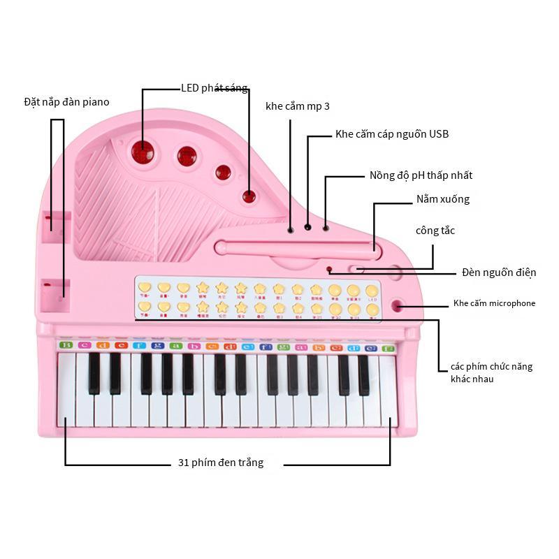 Ưu đãi đặc biệt BAOLI đàn organ điện tử dành cho trẻ em có micrô micrô cho bé giáo dục sớm âm nhạc đàn piano nhỏ đồ chơi bé gái 3-6 tuổi