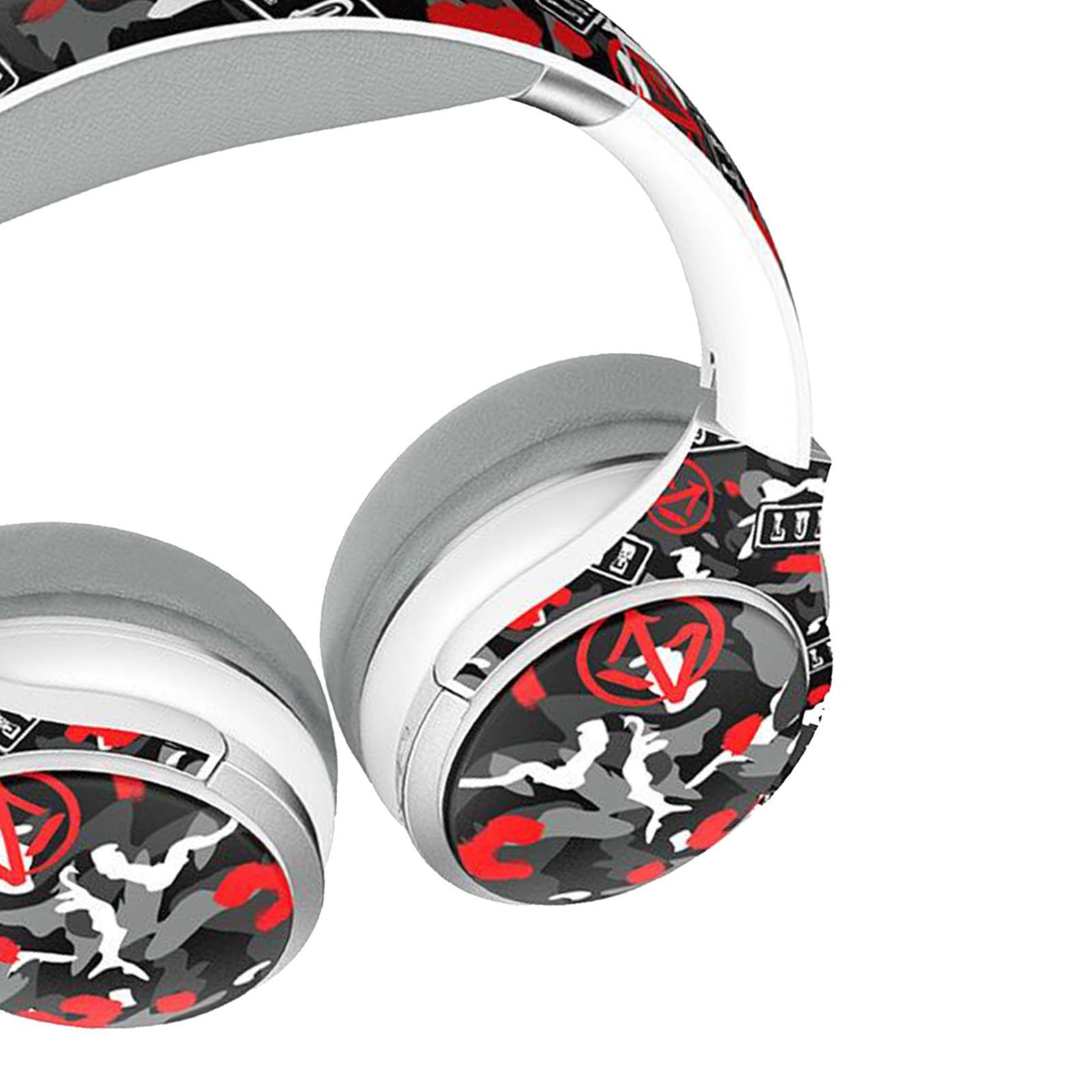 Bluetooth Headphones Over Ear Foldable Built-in Mic Soft Earmuffs