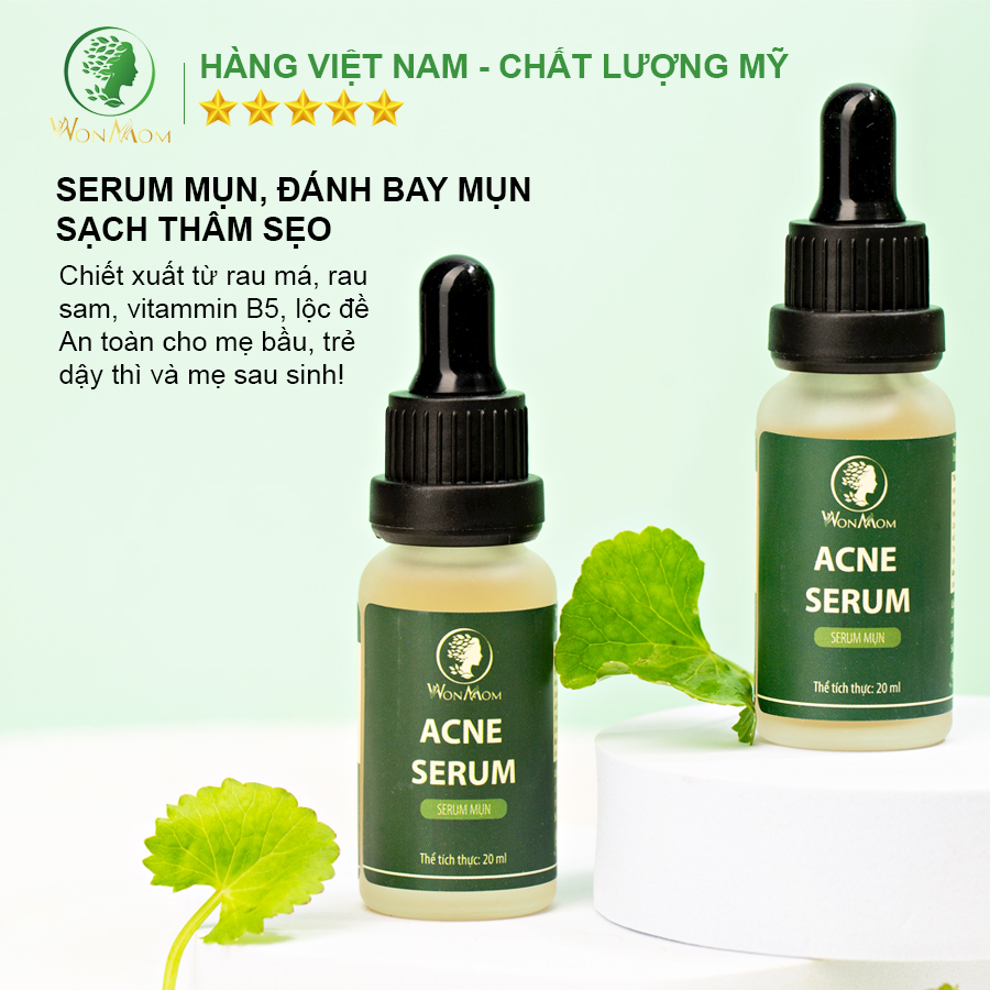 Bộ trắng da, sạch mụn nám, chống nắng cơ bản Wonmom ( 1 Kem nghệ tươi + 1 Serum mụn + 1 Kem chống nắng )