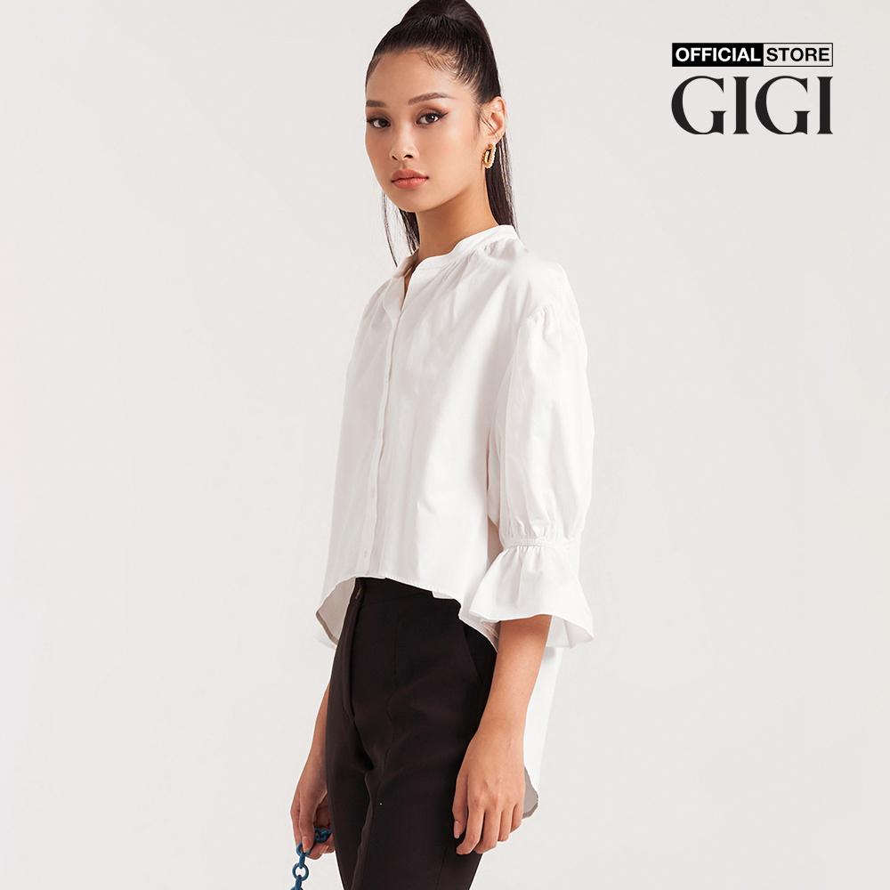 GIGI - Áo sơ mi nữ phom suông cổ trụ hiện đại G1107T221275