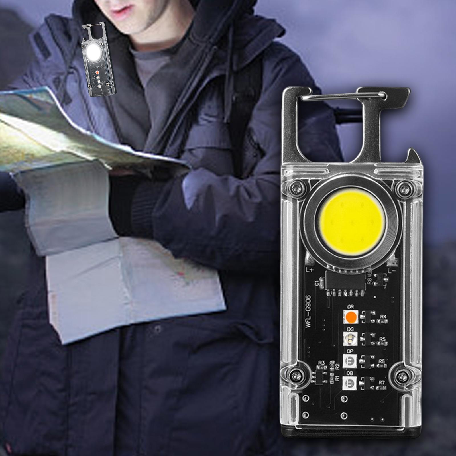 COB Flashlight LED Keychain Flashlight for Camping Supplies Hiking