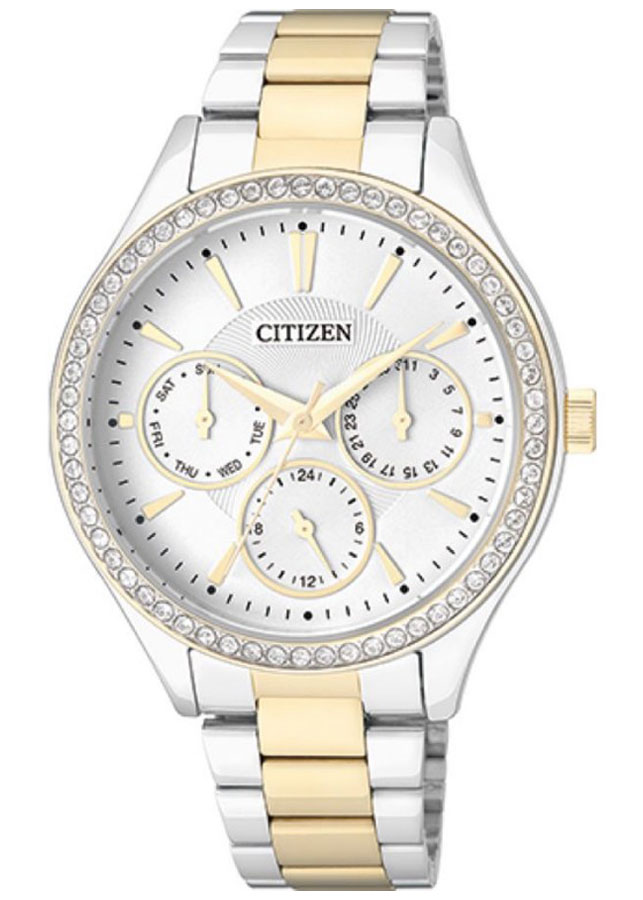 Đồng Hồ Nữ Citizen Đính Đá Swarovski Dây Thép Không Gỉ ED8164-59A - Mặt Trắng