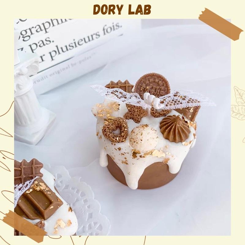 Nến Thơm Bánh Kem Socola Nhiều Mẫu Handmade - Dory Lab