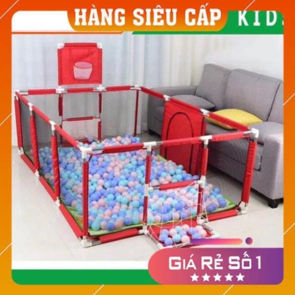 Quây bóng lều chơi bóng cho bé, Nhà bóng cho bé khung inox chữ nhật tặng kèm 10 quả bóng