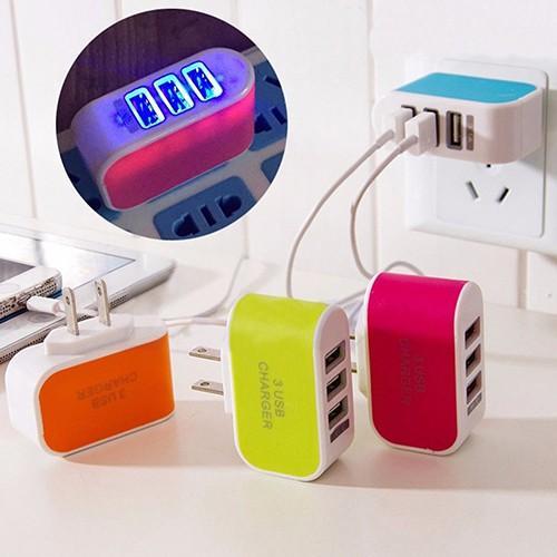 Củ sạc 3 cổng USB chuẩn US tiện dụng chất lượng cao