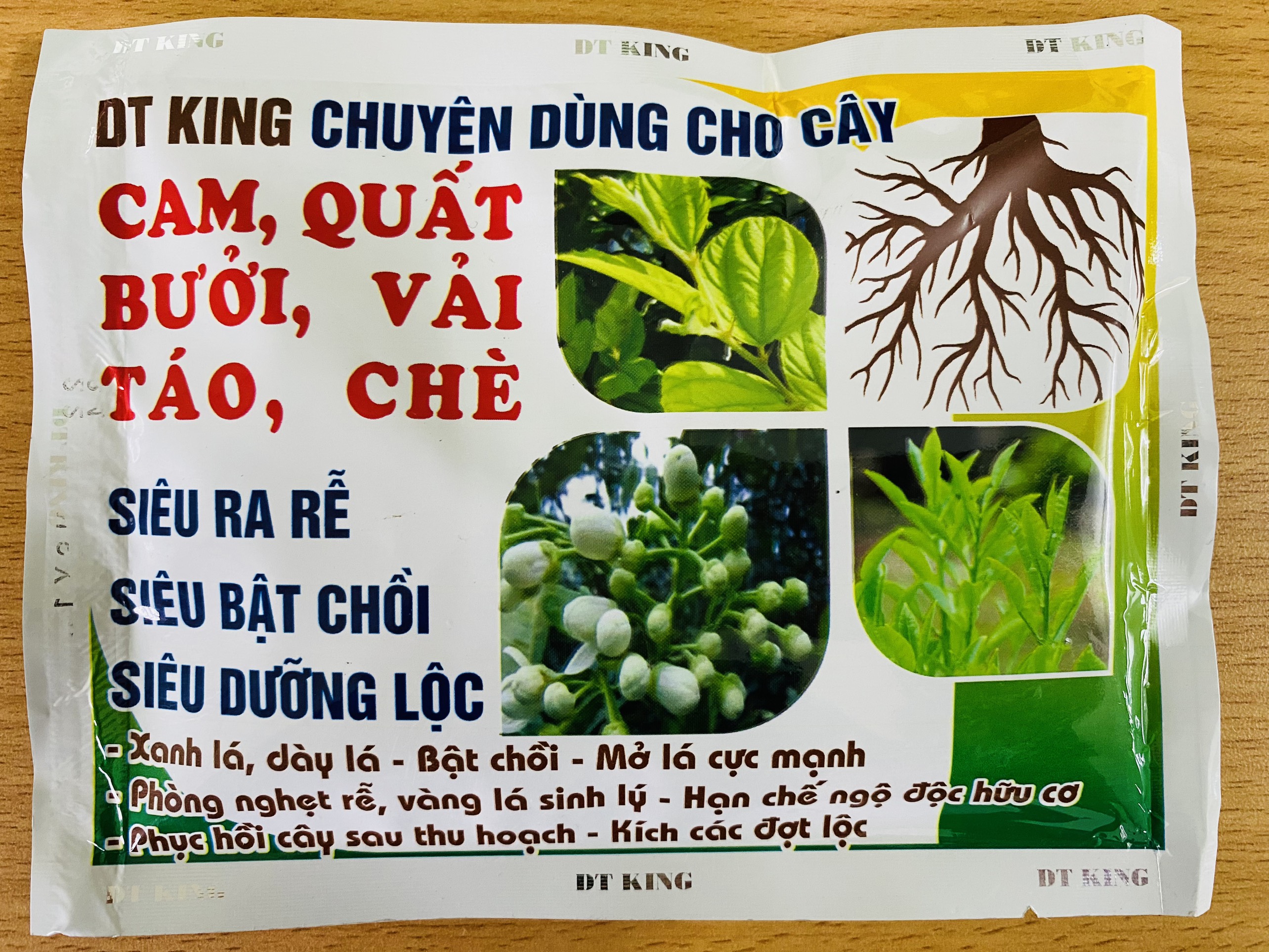 Combo trừ bệnh DT-KinBul 500g và phân bón lá DT-King 100g - Diệt trừ bệnh hại, siêu ra rễ, xanh lá, phòng ngừa vàng lá nghẹt rễ