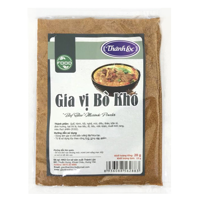 Gia vị bò kho Thành Lộc