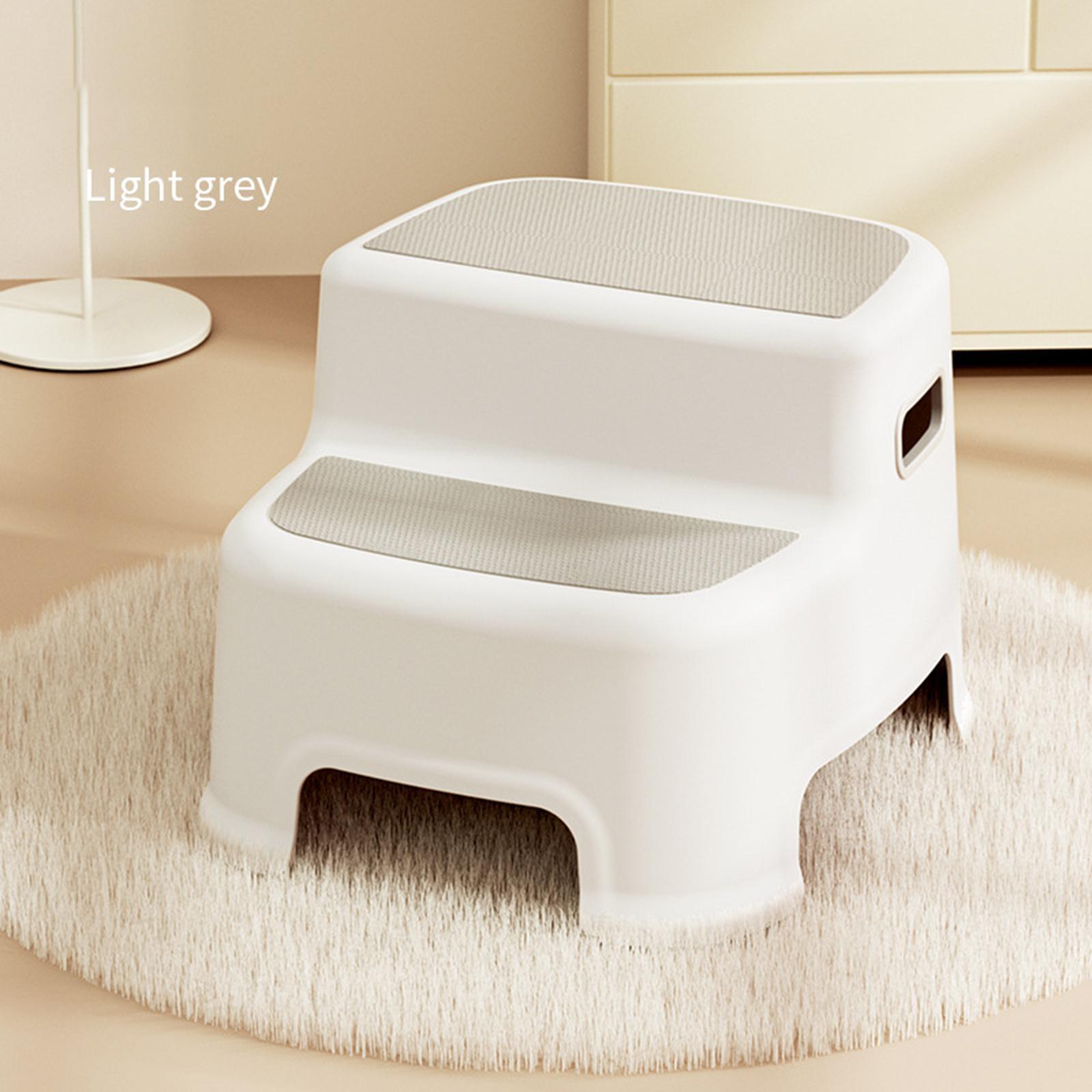 Step Stool Anti Slip Two Step Stool for Kids for Toilet Living Rooms Bedroom