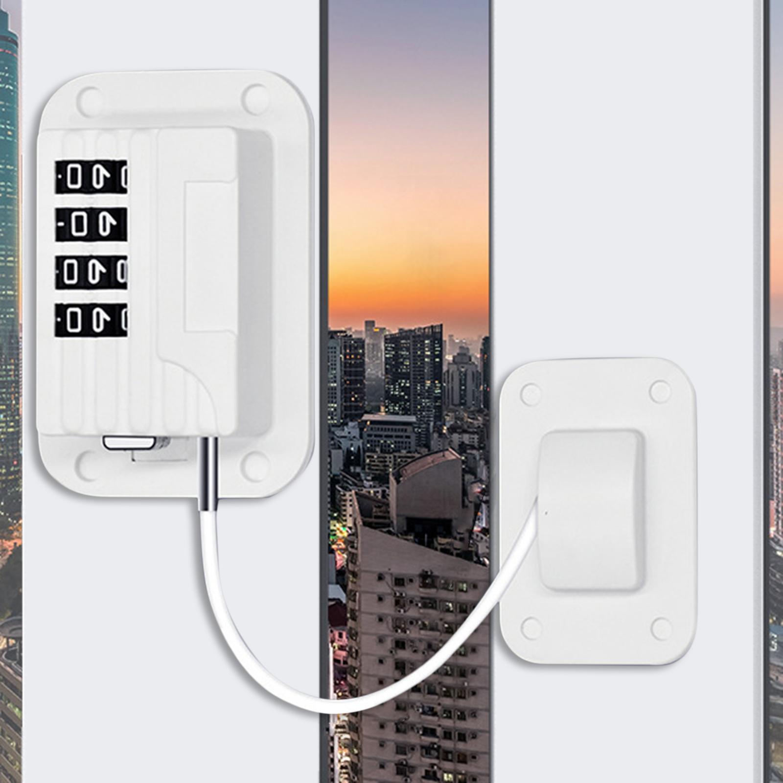 2xRefrigerator Window Lock Kid Safety Coded Combination Locks For Fridge Door White