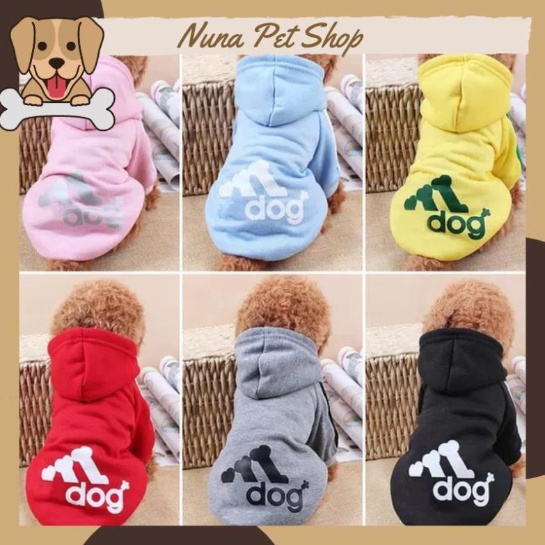 Áo nỉ Hoodie Adidog cho thú cưng, áo mùa đông cho chó mèo