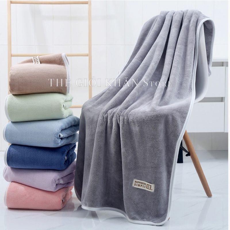 Khăn Tắm Dày Siêu Thấm Hút - Khổ 70x140 cho cả nam và nữ - Khăn tắm loại dày bọc viền siêu mềm mịn