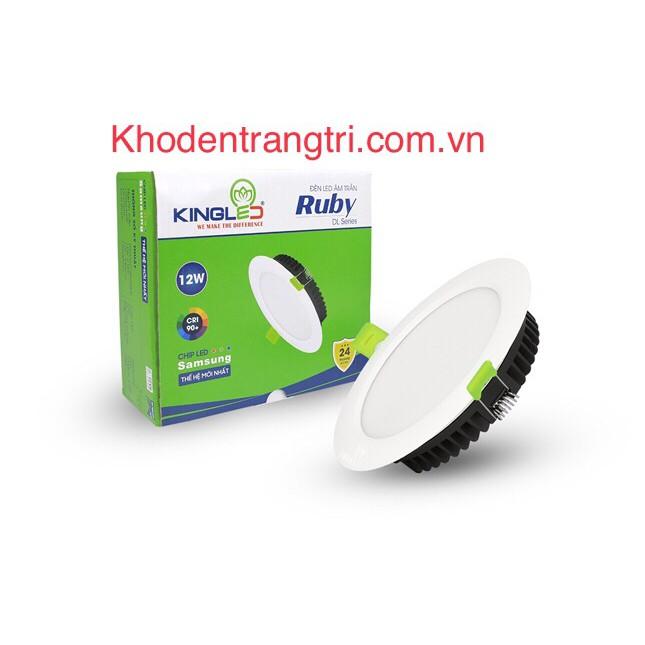 Đèn âm trần 12w Kingled DL-12SS-T140, RUBY, AS Trắng, Vàng, Trung tính, 3 mầu