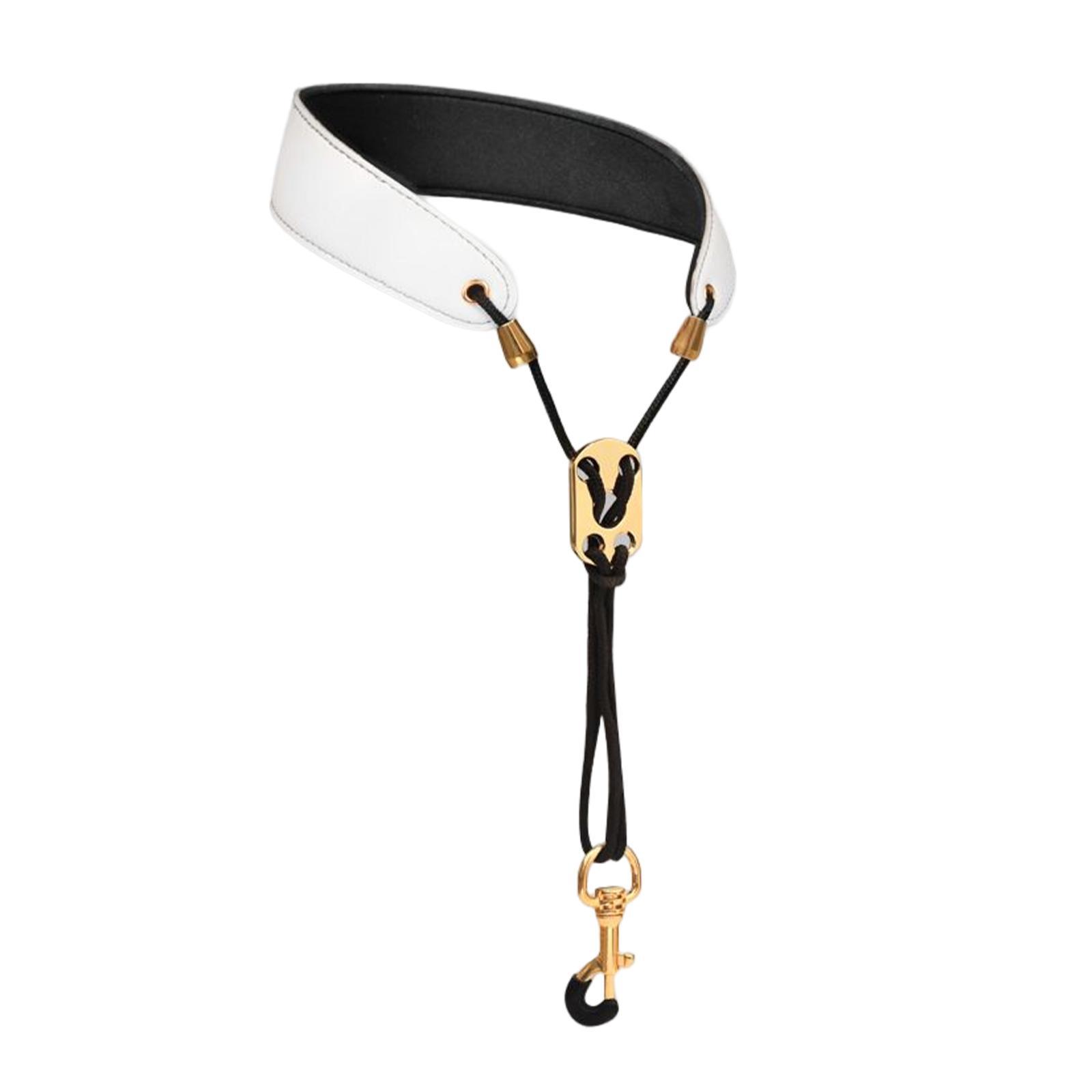Saxophone Neck Strap Alto Sax Bass Clarinet Tenor White