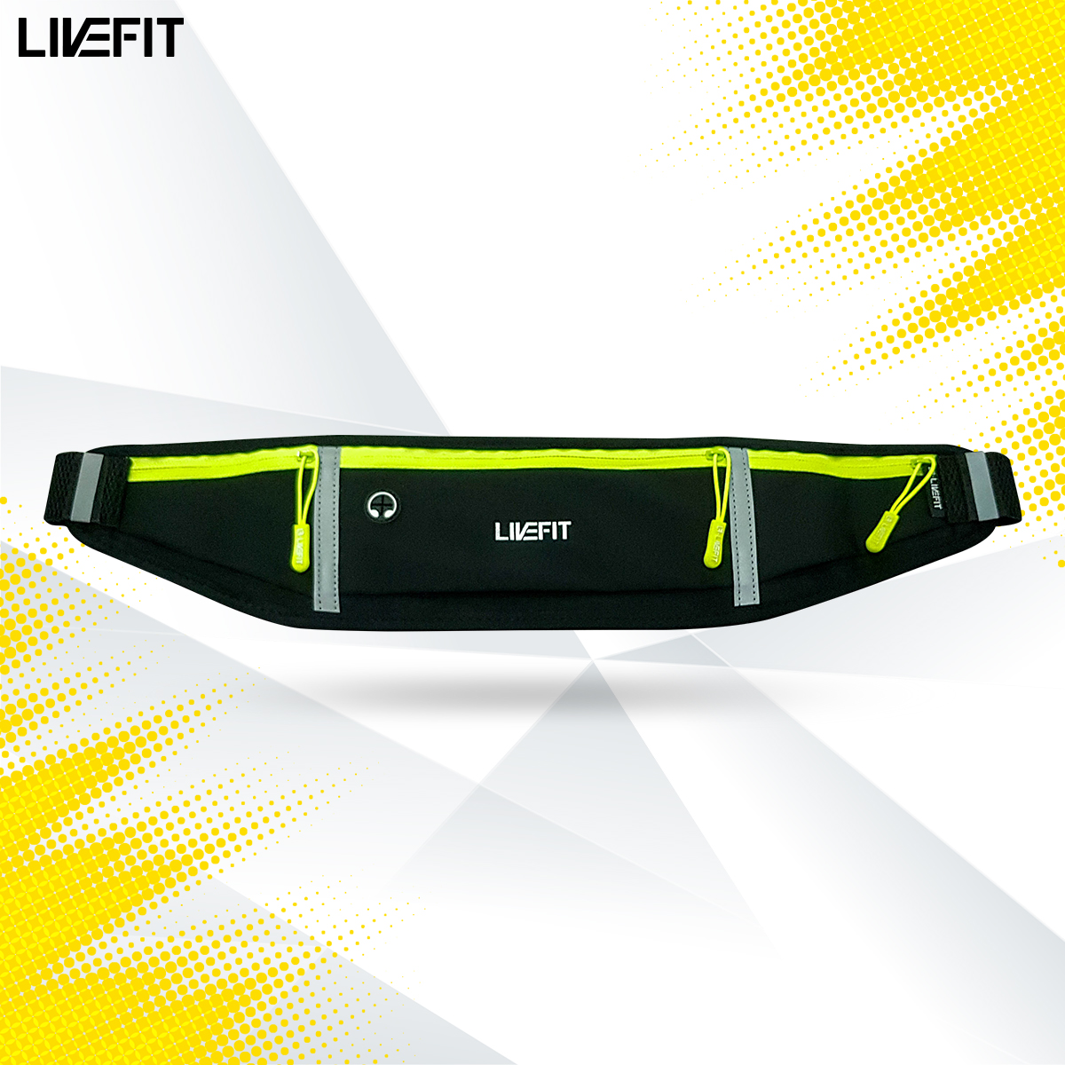 Đai chạy bộ, Túi đeo hông chạy bộ LiveFit cao cấp - Running Belt - WB09