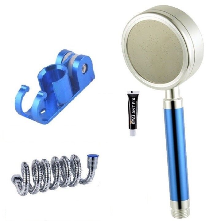 Bộ vòi hoa sen tăng áp hợp kim nhôm - dây cấp nước 1.5M - giá đỡ vòi sen hợp kim nhôm