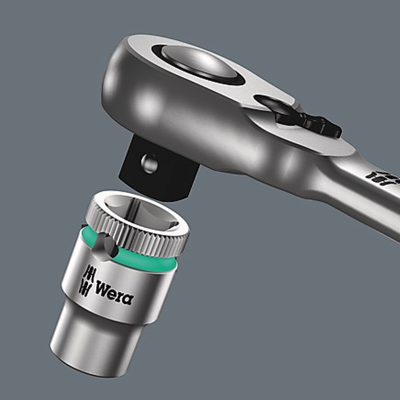 Cần xiết tròng cóc 1/4" 8004 A Zyklop Metal Ratchet with switch lever Wera 05004004001