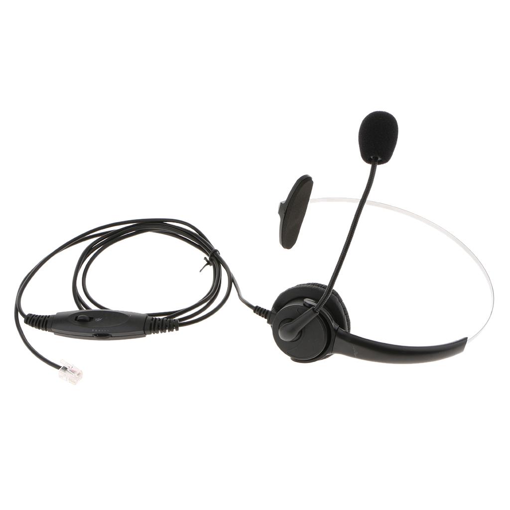 RJ9 Headset Microphone with Business Headsets for Noise Cancellation for Call