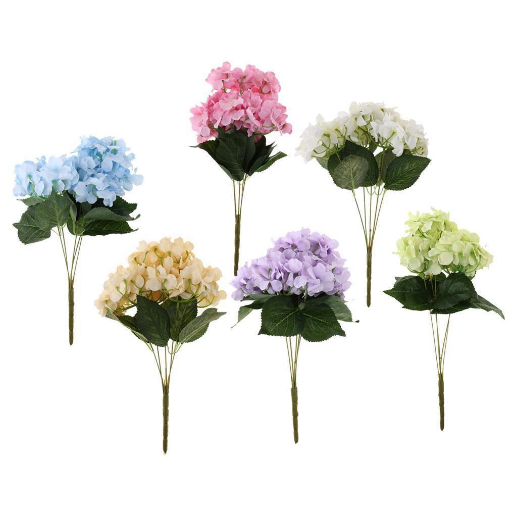 Artificial Silk Hydrangea Flower Bouquet Home Garden Table Decor