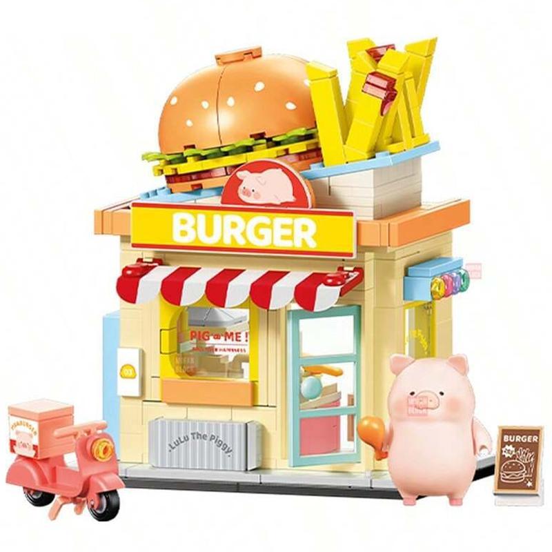 Đồ Chơi Lắp Ráp Mô Hình Cửa Tiệm Hamburger Lulu - Sembo 608073 (444 Mảnh Ghép)