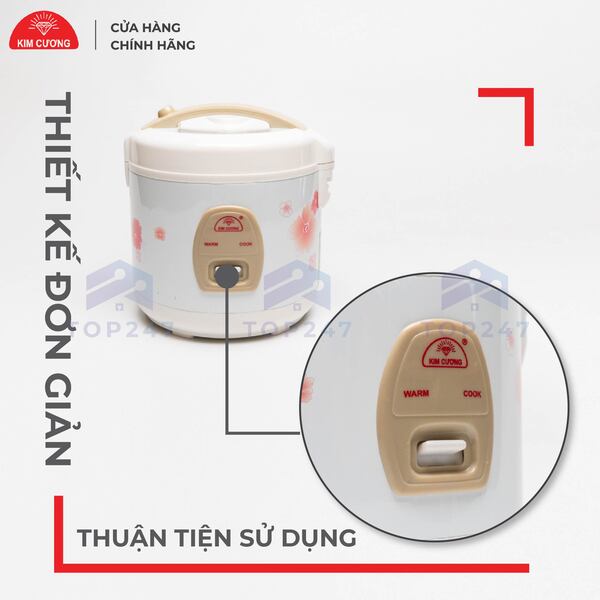 Hình ảnh Nồi Cơm Điện Kim Cương 1.0 Lít Nắp Gài Chống Dính - Hàng Chính Hãng