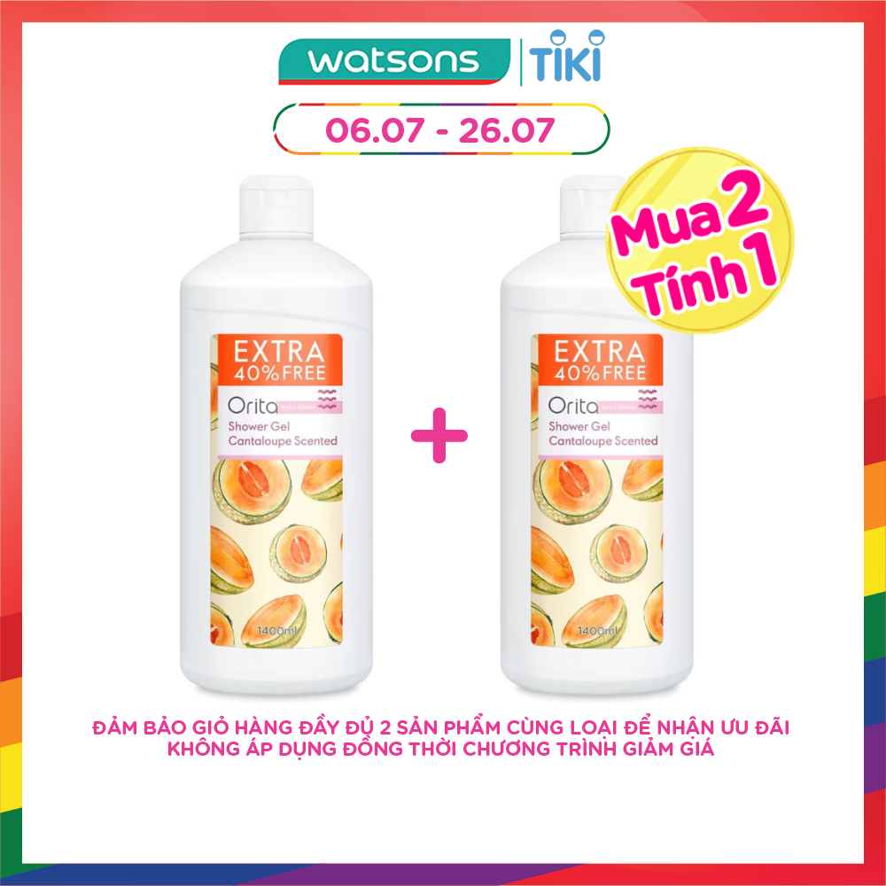 Gel Tắm Orita Hương Dưa Đỏ Shower Gel Cantaloupe Scented 1400ml