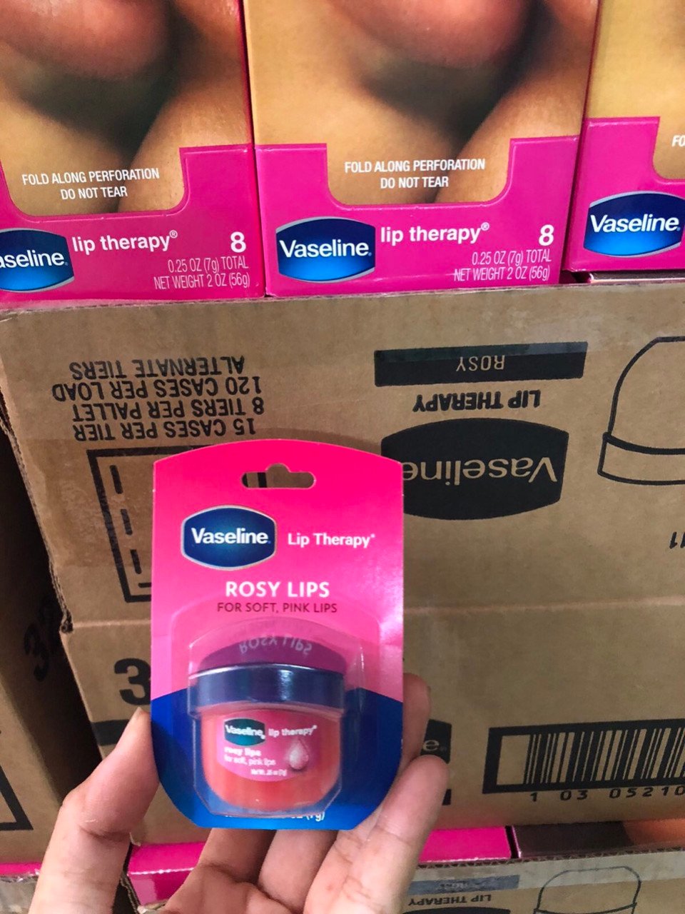 Combo 2 Son Dưỡng Môi Hồng Xinh Vaseline Lip Therapy Rosy Lip