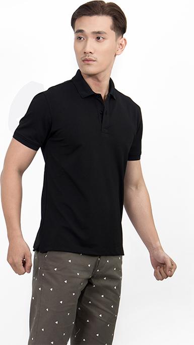 Áo Thun Polo Nam Trơn Novelty NATMMDMPSR200016N - Đen