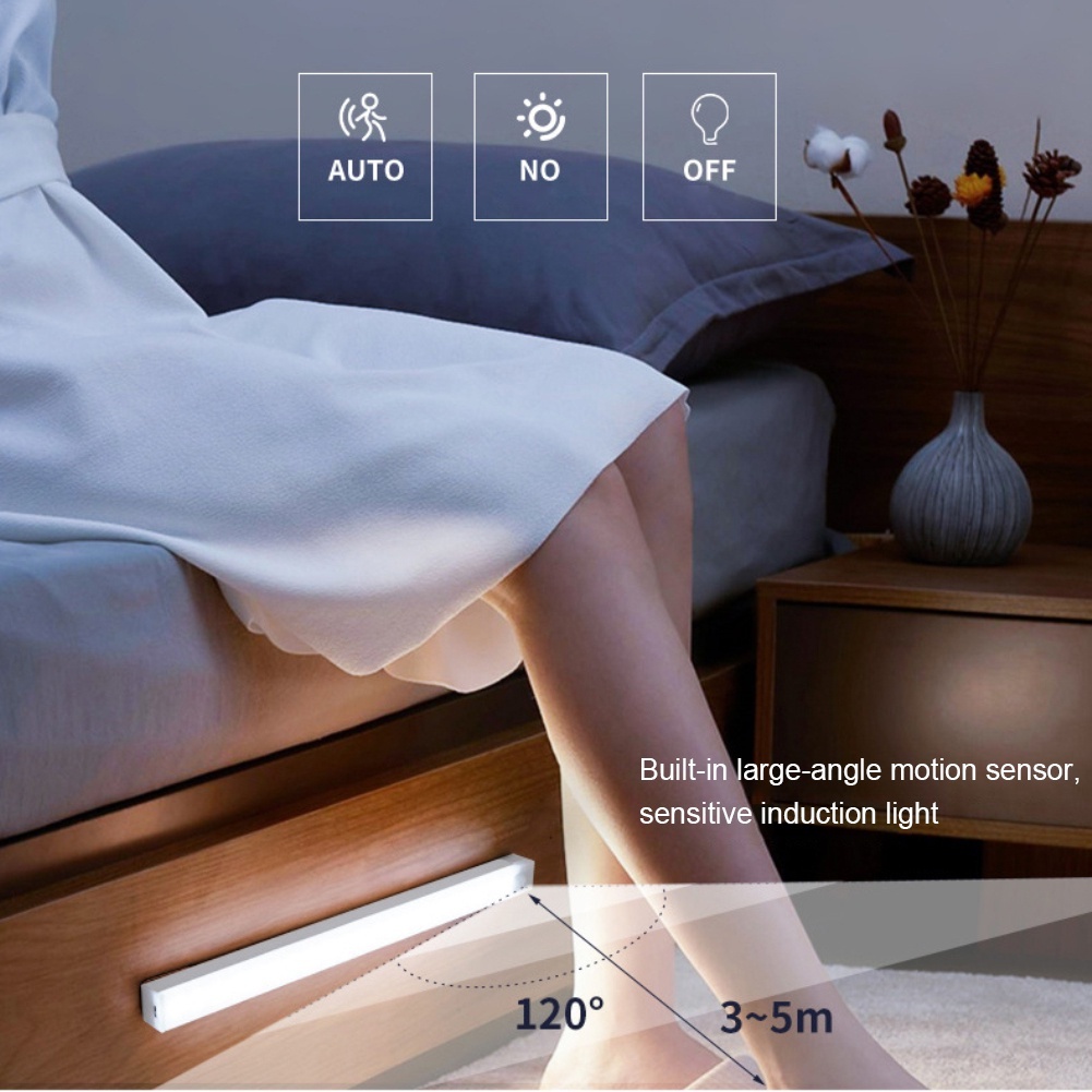 Đèn LED Cảm Biến Chuyển Động Nhiều Kích Cỡ Cảm Ứng Hồng Ngoại 3 Chế Độ Không Dây Điều Chỉnh Độ Sáng Qua 1 Lần Nhấn Ánh Sáng Bảo Vệ Mắt Tốt Tự Động Bật/Tắt Ban Đêm Đèn Học Làm Việc Đọc Sách Ngủ Cao Cấp Dễ Tháo Lắp Tiện Gắn Giường Cầu Thang Toilet Tủ USB
