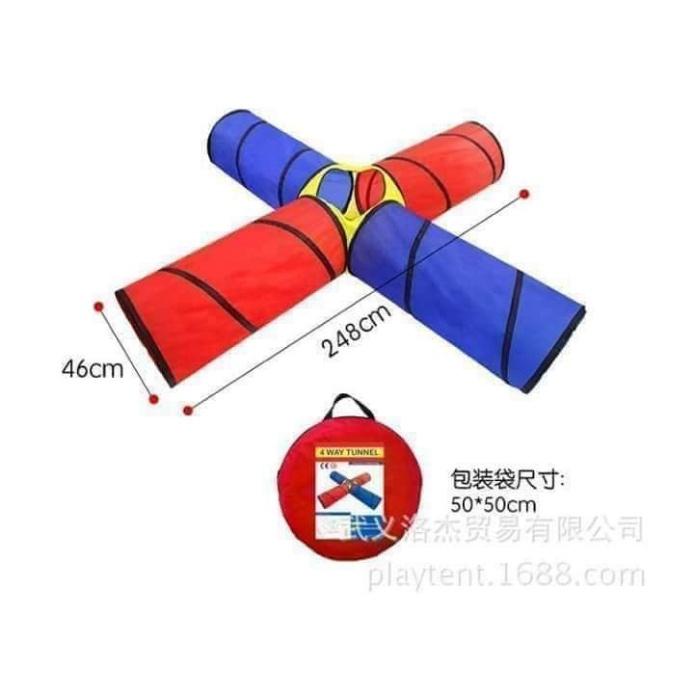 Đồ Chơi Vận Động - Ống Chui 4 Đầu