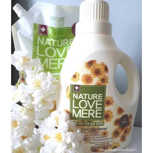 MẪU 2021 Nước giặt/xả Nature love mere hương HOA CÚC lành tính Chai 1800ml/Túi 1300ml