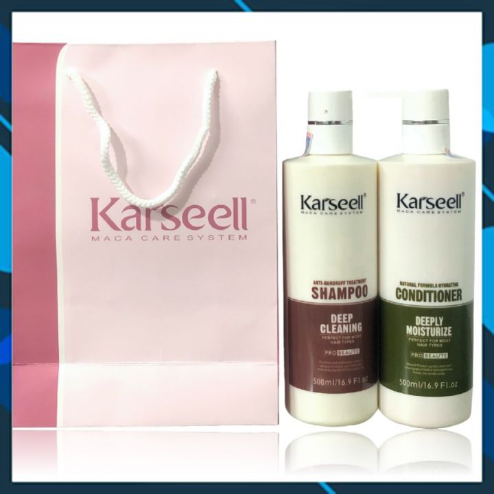 Bộ dầu gội xả Karseell Maca chuyên nghiệp Salon ngăn ngừa gàu 500ml