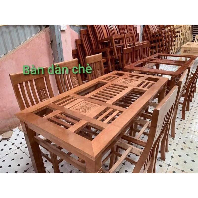 Bàn Ghế Ăn Làm Bằng Gỗ Sồi Tự Nhiên Hàng Kỹ