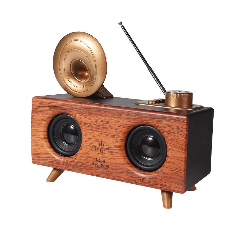 Loa Bluetooth mini thiết kế giả loa kèn cổ điển B6