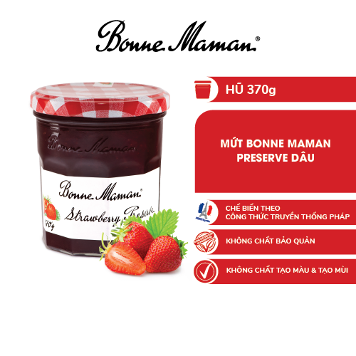 Mứt Bonne Maman Preserve Dâu - Hũ 370g