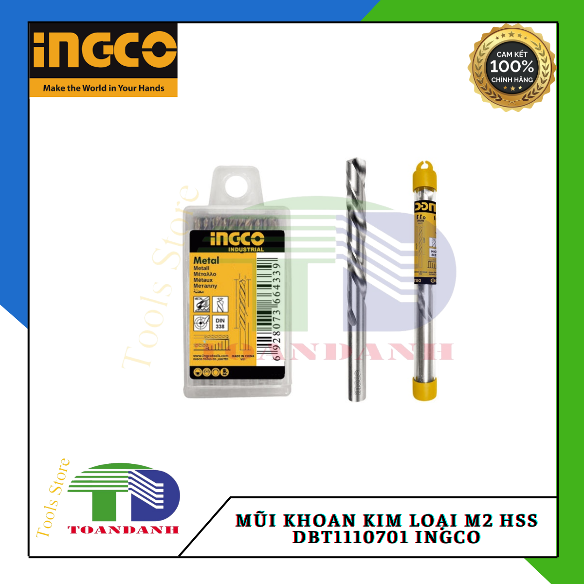 Mũi khoan kim loại M2 HSS 7mm ingco DBT1110701