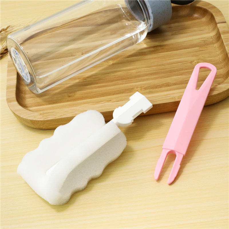 Cây Cọ Rửa Ly Cốc, Chai Lọ, Bình Sữa Bằng Mút Xốp Cán Rời Có Móc Treo Tiện Dụng Cho Gia Đình, Quán Ăn, Cà Phê - Dụng Cụ Rửa Ly Cốc Nhỏ Gọn Tiện Dụng