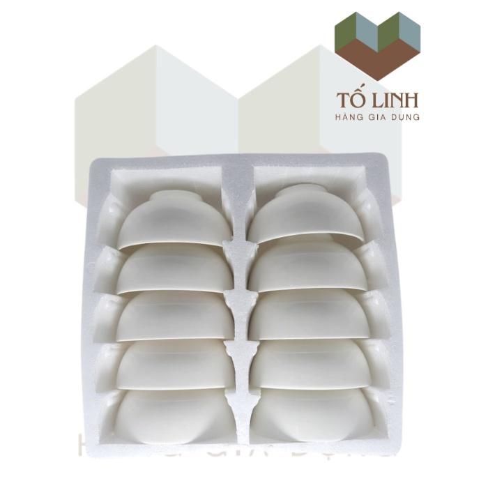 Bộ 10 chén cơm sứ trắng không hiệu 11.5cm,Combo 10 chén cơm sứ trắng
