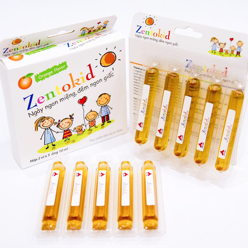 Zentokid - Siro thảo dược tự nhiên giúp tăng cảm giác ngon miêng, giúp bé ăn khoẻ và ngon miệng, ngủ tốt và ngủ sâu, tăng cường sức đề kháng, tăng cường hệ miễn dịch (Hộp 10 ống uống x 10ml)