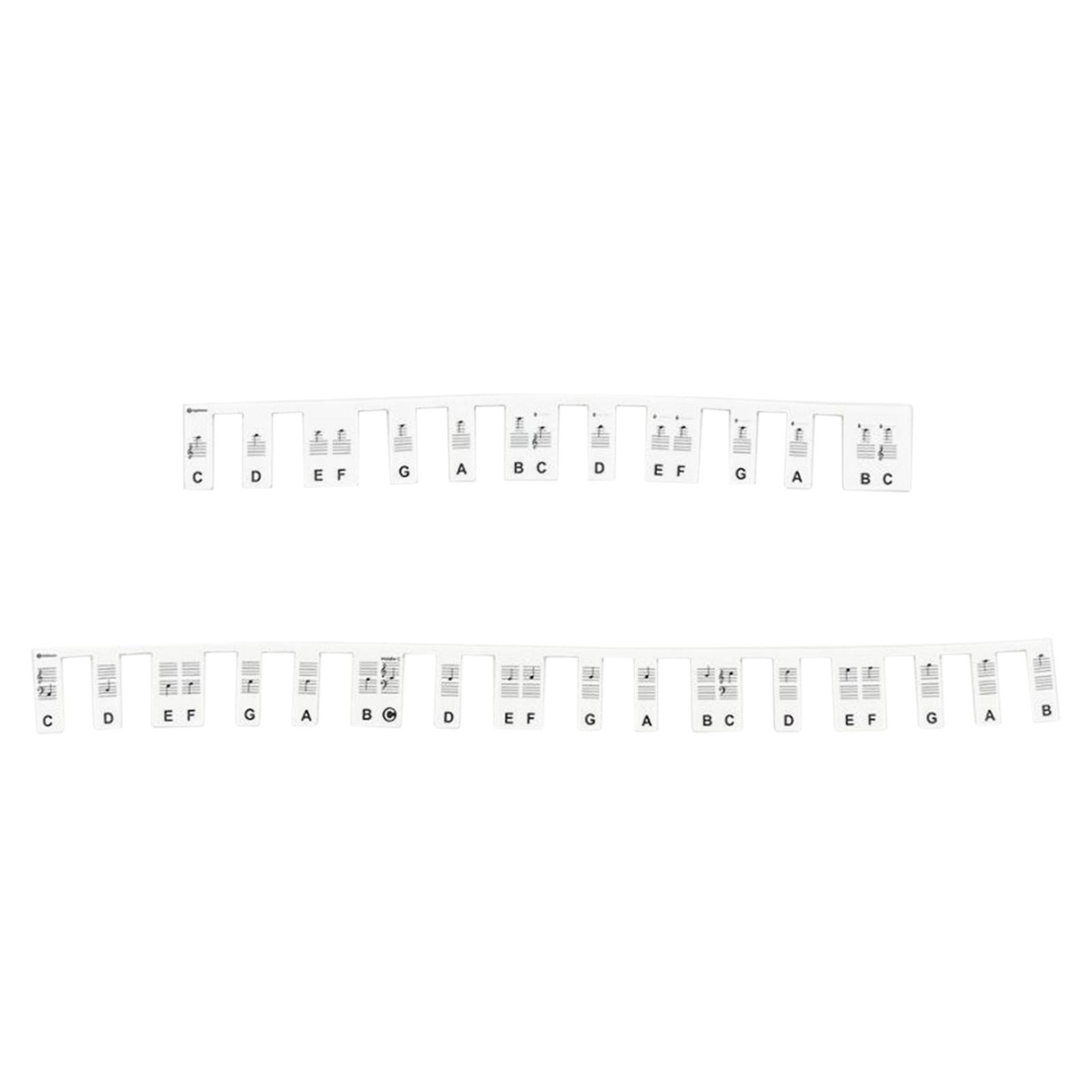 Piano key sticker 61 Keys Keyboards Piano Note Chart Guide Key Labels for Beginners