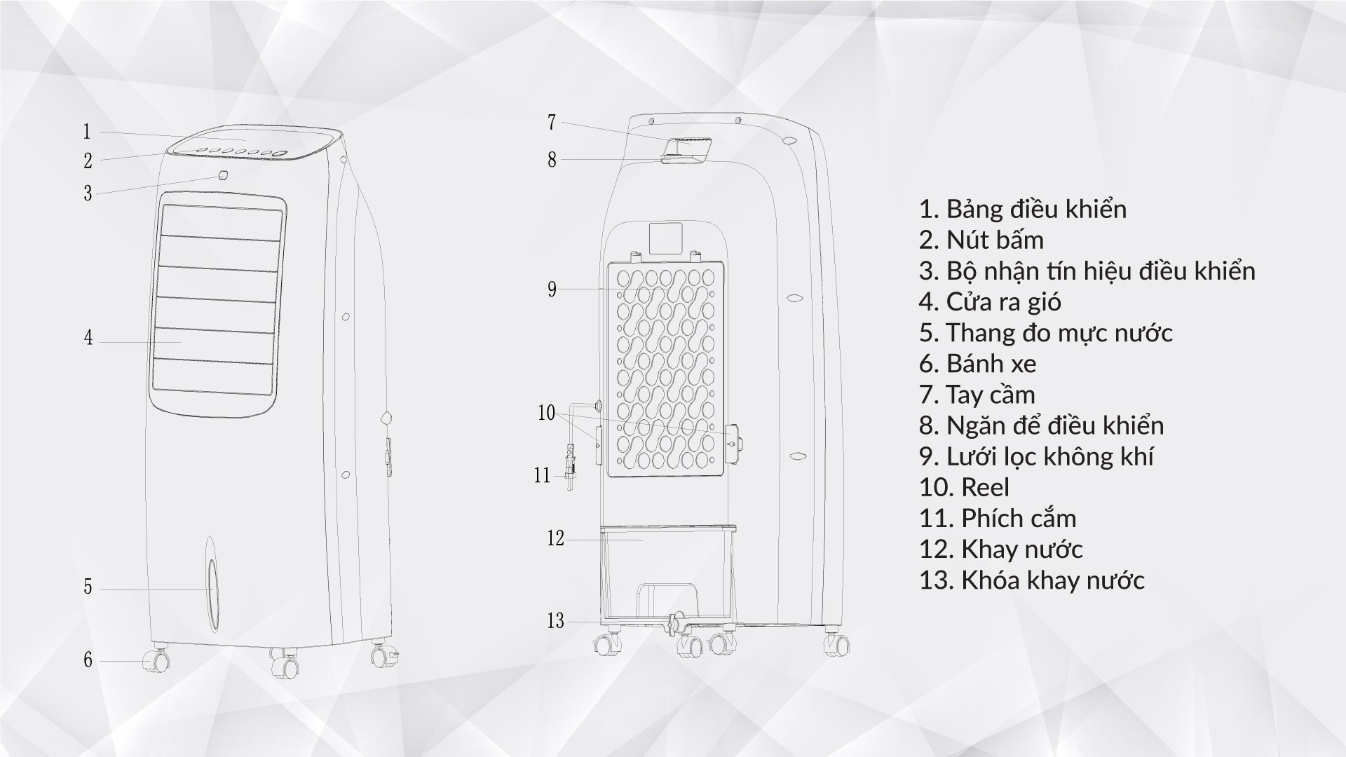 Quạt điều hòa không khí Karofi KAC-18R 3 tốc độ gió, tạo ion âm, làm lạnh nhanh - Hàng chính hãng