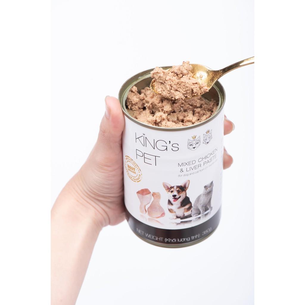 Pate Hỗn hợp Cá King’s Pet lon 380g Thức Ăn Cho Chó Mèo